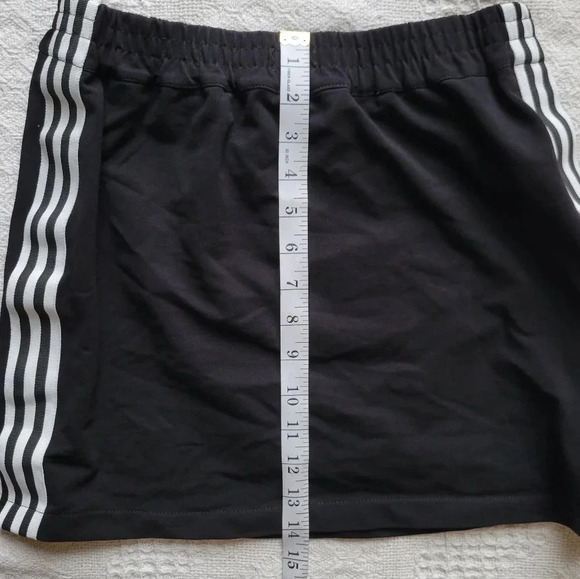 Goldie Black 3 White Stripped Cotton Mini Skirt - Picture 4 of 6
